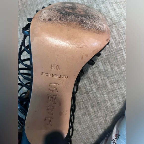 L.A.M.B. Black Strappy Sandal for Women - Picture 3 of 3